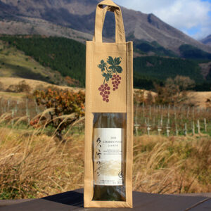 ワインバッグ（1本用｜ブドウ柄窓付き）